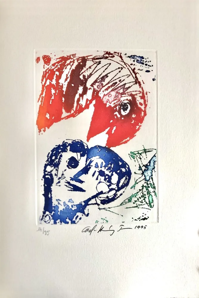 蚀刻版画 Pedersen - Quatre chansons pour un château de Puisaye