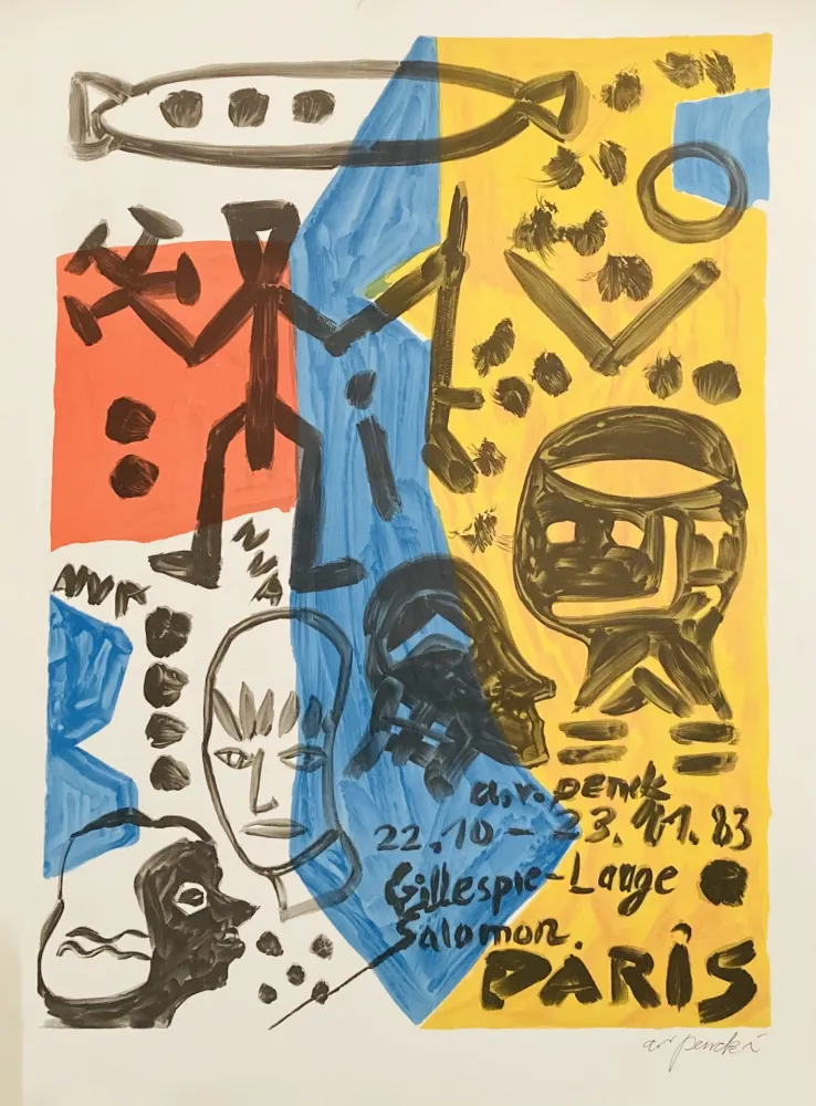 无技术 Penck - Expo 83 - Galerie Gillespie Laage. 