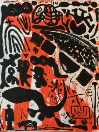 石版画 Penck - Homage to Beuys