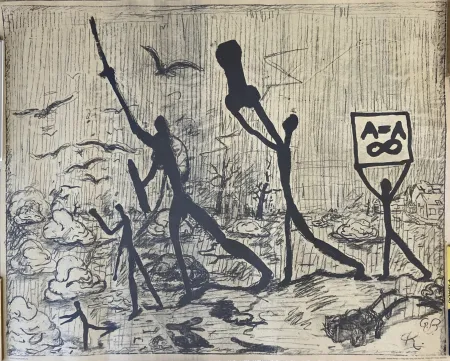 石版画 Penck - Penck et Baselitz
