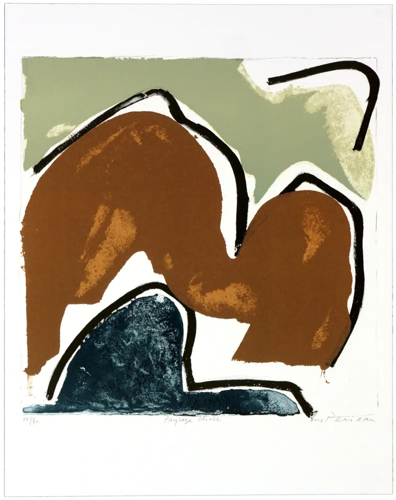 石版画 Péneau - Paysage chose