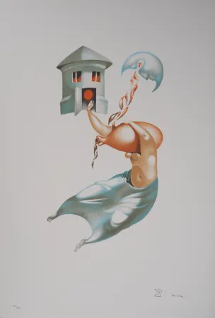 石版画 Pérahim - L'Alphabet Hébreu : Abondance