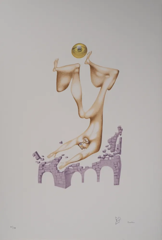 石版画 Pérahim - L'Alphabet Hébreu : Attachement au passé