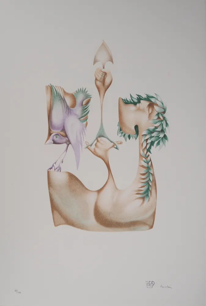 石版画 Pérahim - L'Alphabet Hébreu : Avenir