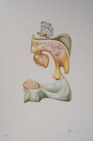 石版画 Pérahim - L'Alphabet Hébreu : Concorde