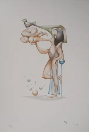 石版画 Pérahim - L'Alphabet Hébreu : Maternité Egyptienne