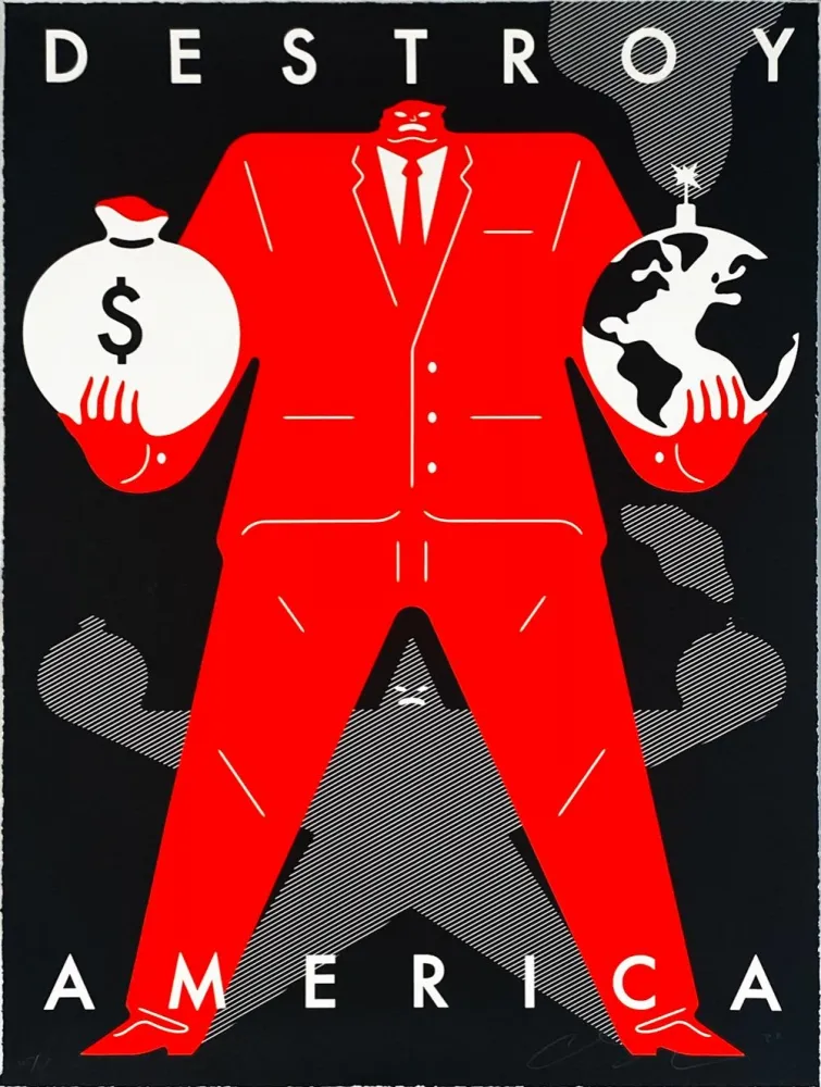 丝网印刷 Peterson - Destroy America (Black)