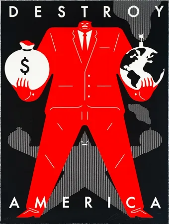 丝网印刷 Peterson - Destroy America (Black)