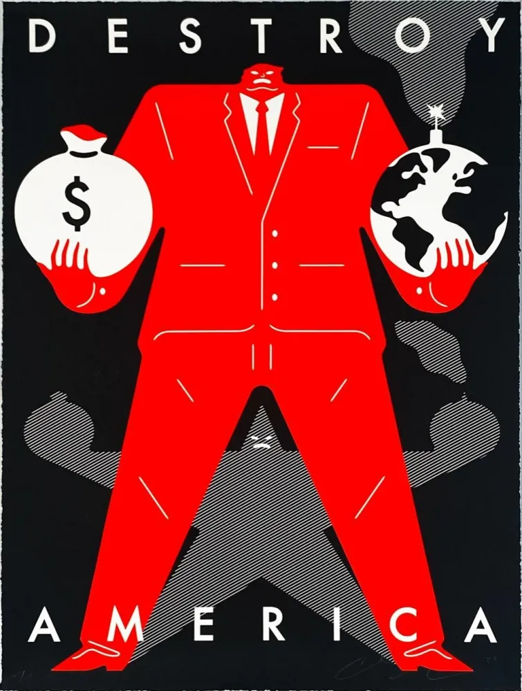 丝网印刷 Peterson - Destroy America (Black)