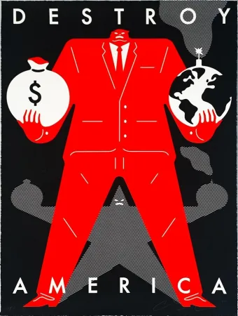 丝网印刷 Peterson - Destroy America (Black)