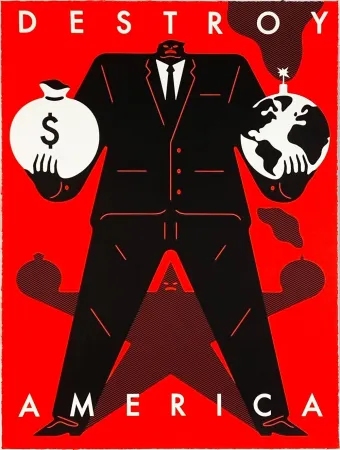 丝网印刷 Peterson - Destroy America (Red)