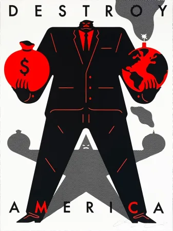 丝网印刷 Peterson - Destroy America (White)