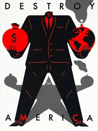 丝网印刷 Peterson - Destroy America (White)