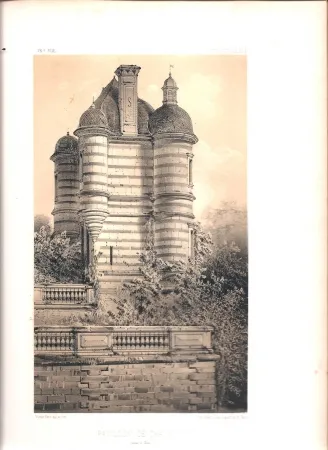 石版画 Petit - Châteaux de France des XV et XVIe siècles par Victor Petit