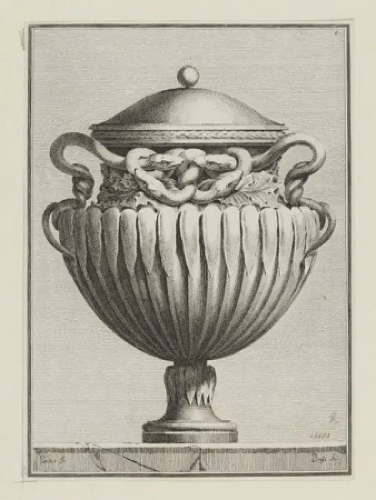 版画 Petitot - Suite des vases tirée du cabinet de Monsieur...