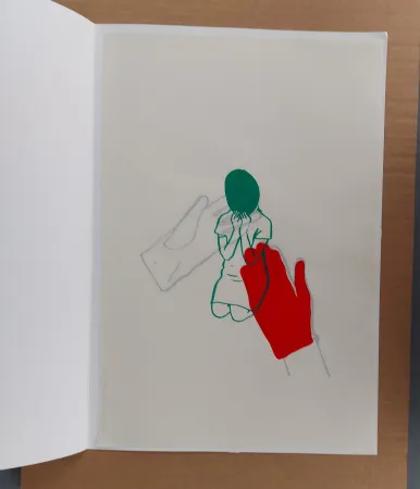 丝网印刷 Pétrovitch - LES MAINS ROUGES