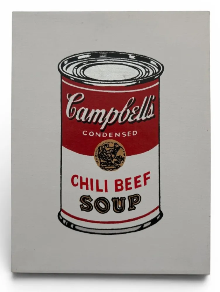 复数作品 Pettibon - Andy Warhol, Campell’s Soup, Chili Beef