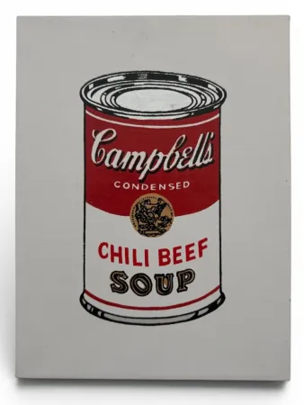 复数作品 Pettibon - Andy Warhol, Campell’s Soup, Chili Beef