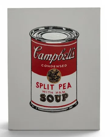 复数作品 Pettibon - Andy Warhol, Campell’s Soup, Split Pea