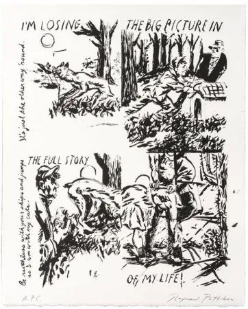 石版画 Pettibon - I’m Losing The Big Picture In The Full Story Of My Life