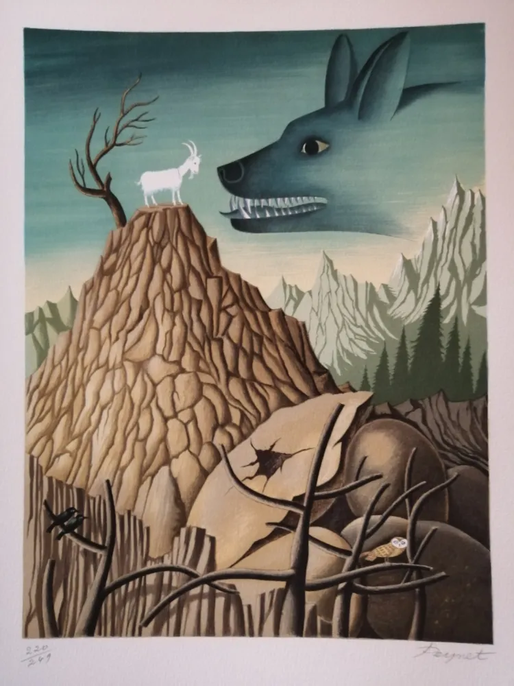 石版画 Peynet - La Chêvre de Monsieur Seguin