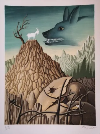 石版画 Peynet - La Chêvre de Monsieur Seguin