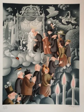 石版画 Peynet - Le Curé de Cucugnan