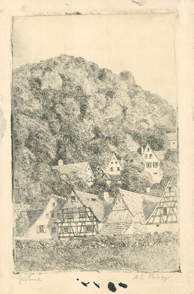 版画 Philipp - Fränk.  Dorf Eggloffstein