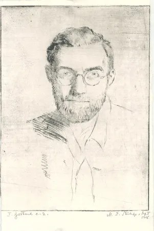 蚀刻版画 Philipp - Selbstbildnis