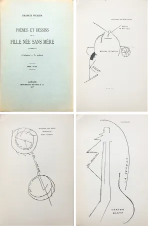 插图书 Picabia - Poèmes et dessins de la fille née sans mère. 18 dessins - 51 poèmes (1918).‎ 