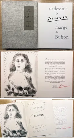 插图书 Picasso - 40 DESSINS DE PICASSO EN MARGE DU BUFFON. Exemplaire signé par Picasso