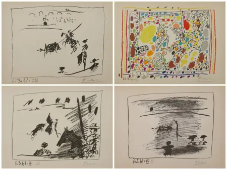 石版画 Picasso - A Los Toros (set of 4)