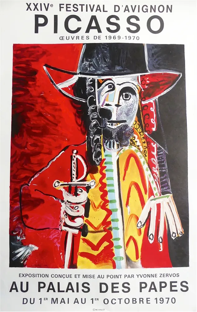 海报 Picasso - Affiche originale : PICASSO AU PALAIS DES PAPES. Avignon Mai-Octobre 1970