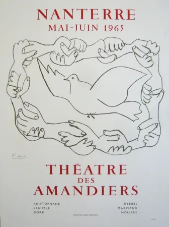 海报 Picasso - Affiche théâtre des Amandiers