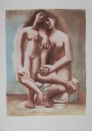 石版画 Picasso (After) - Deux Nus, 1946