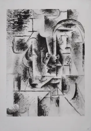 石版画 Picasso (After) - Homme à la pipe, 1946