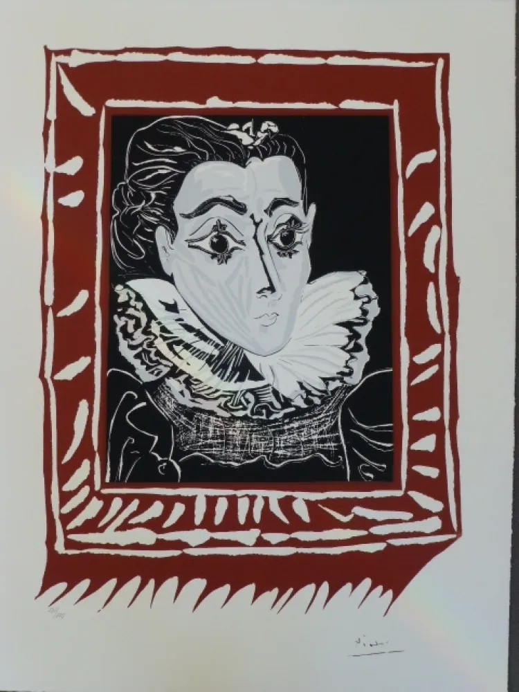 石版画 Picasso (After) - La femme à la fraise 