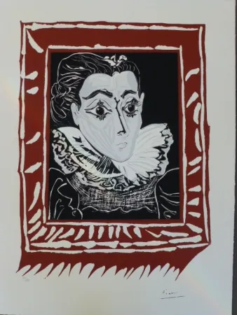 石版画 Picasso (After) - La femme à la fraise 