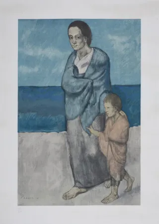 无技术 Picasso (After) - Mère et enfant, circa 1950