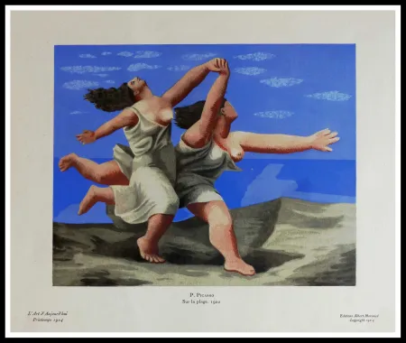 镂版印刷 Picasso (After) - SUR LA PLAGE