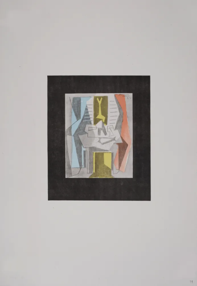 石版画 Picasso (After) - Table devant une fenêtre, 1946