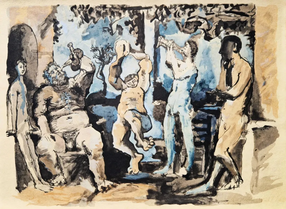 镂版印刷 Picasso - Bacchanale