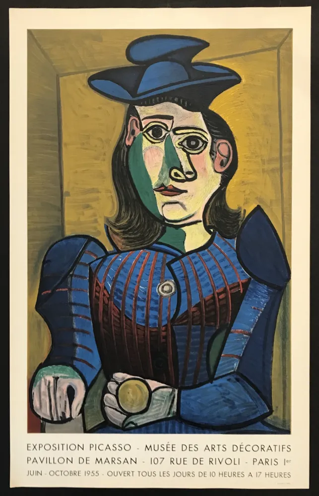 石版画 Picasso - Buste de Femme au Chapeau Bleu – Musee des Arts Decoratifs