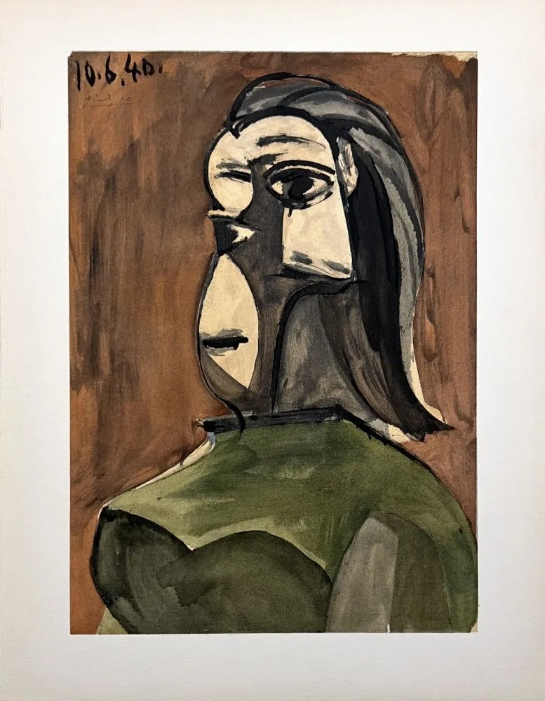 镂版印刷 Picasso - Buste de femme (DORA MAAR) 10.6.40.