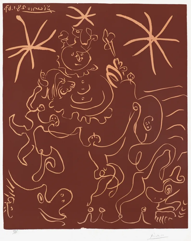 油毡版画 Picasso - Carnaval (Carnival), 1967