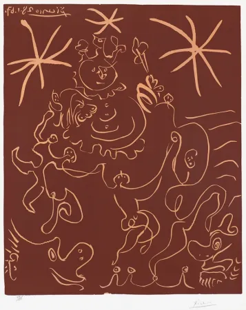 油毡版画 Picasso - Carnaval (Carnival), 1967