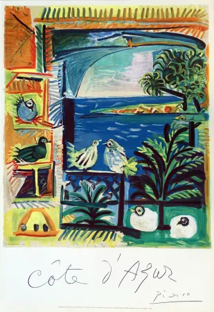 石版画 Picasso - Côte d'Azur