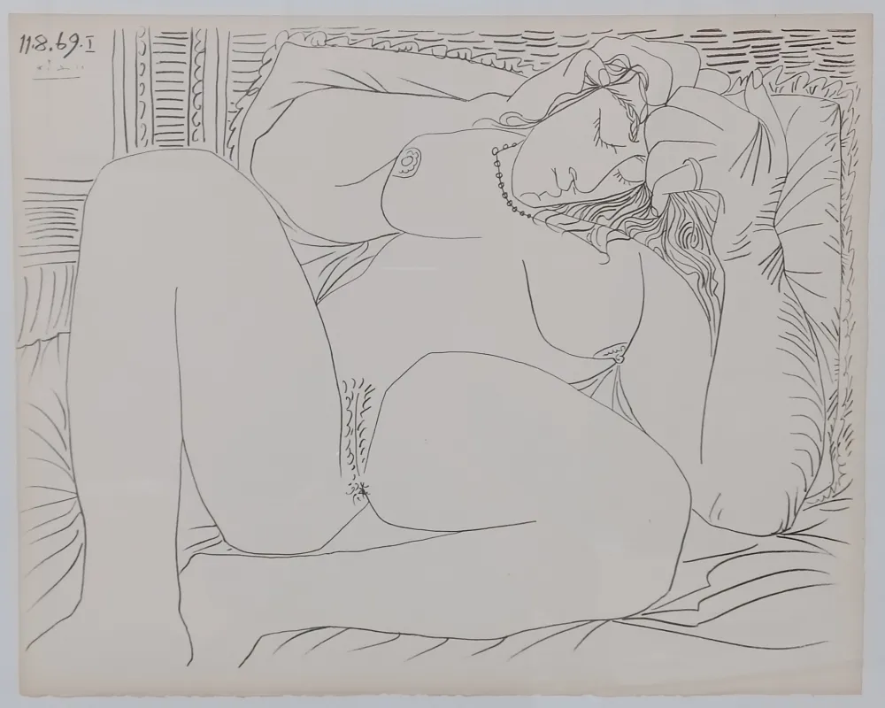 石版画 Picasso - Couples and female nudes I
