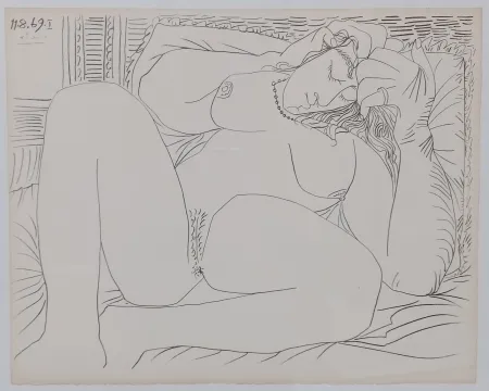 石版画 Picasso - Couples and female nudes I
