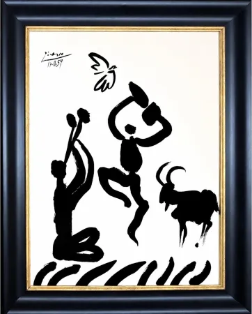石版画 Picasso - Danseur et musicien